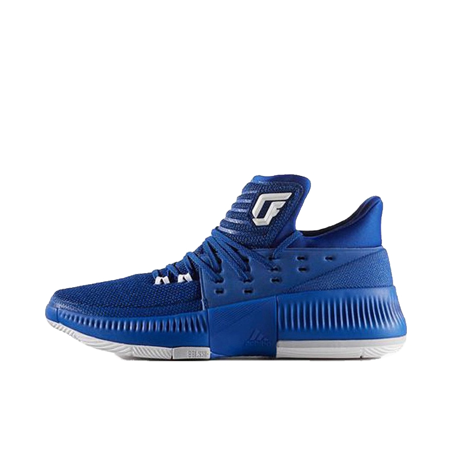 推荐商品：adidas Dame 3 利拉德 篮球鞋 防滑耐磨实战缓震轻便运动圆头包裹性 NCAA Royal Blue 蓝白