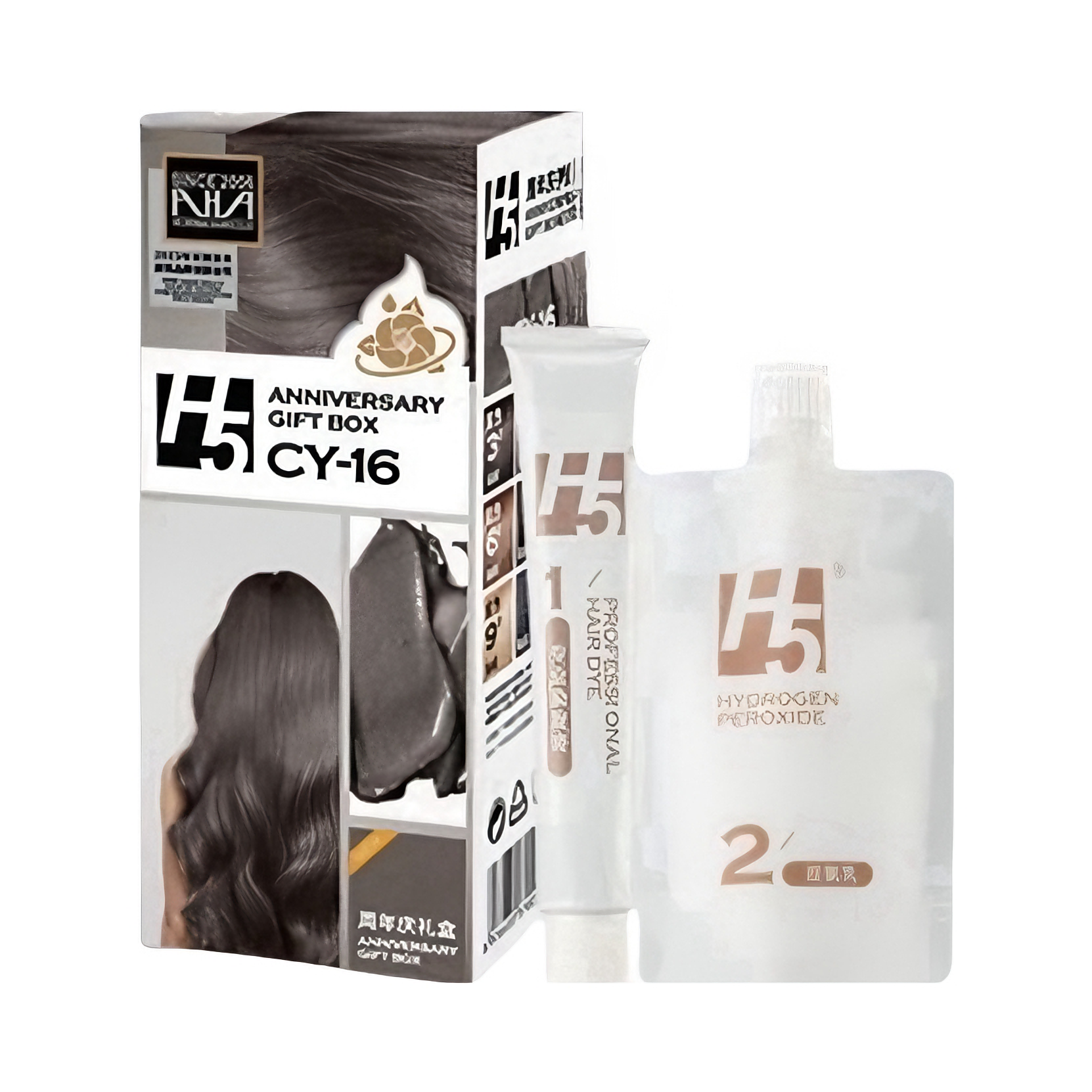 推荐商品：H5 天然纯植物无氨水配方染发剂 自己在家染发 免漂显白