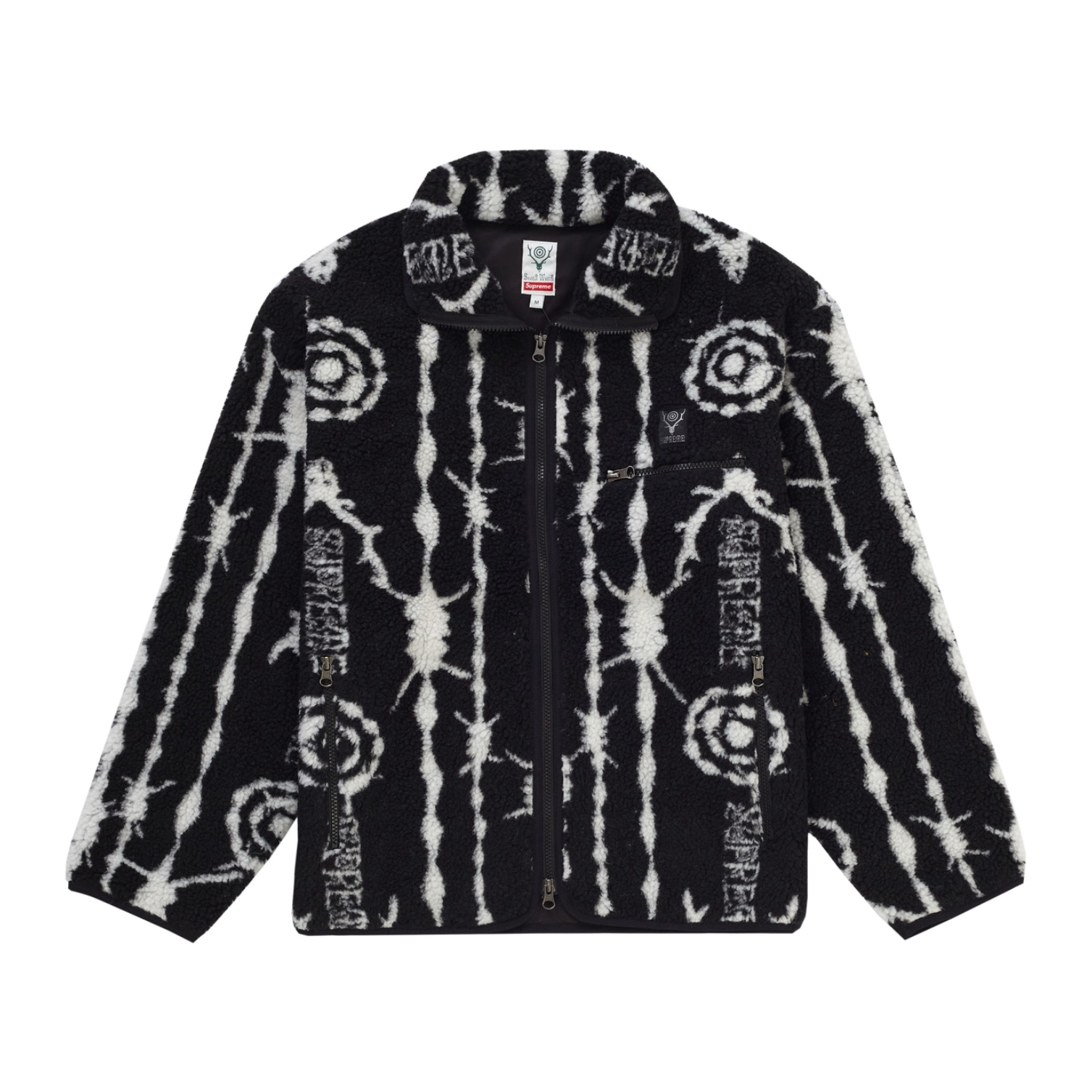 Supreme x SOUTH2 WEST8 联名款 Week 9 Fleece Jacket 联名款 麋鹿图案摇粒绒夹克 男女同款