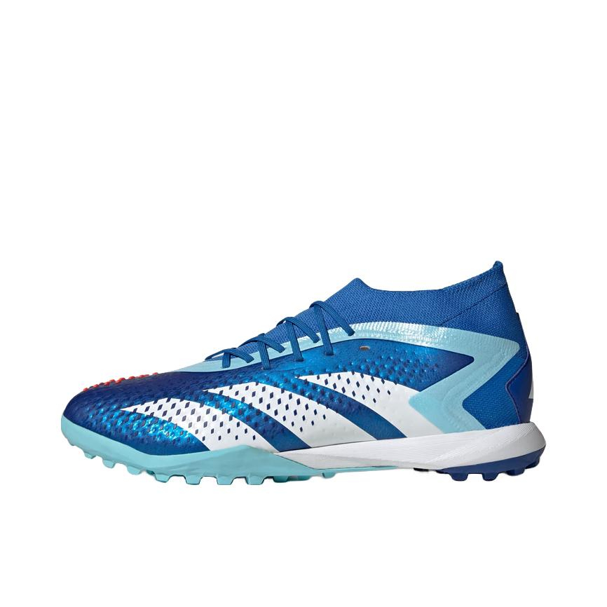推荐商品：adidas Predator Accuracy.1 TF 顶级 胶质碎钉 硬草地人造草地 耐磨 足球鞋 蓝色