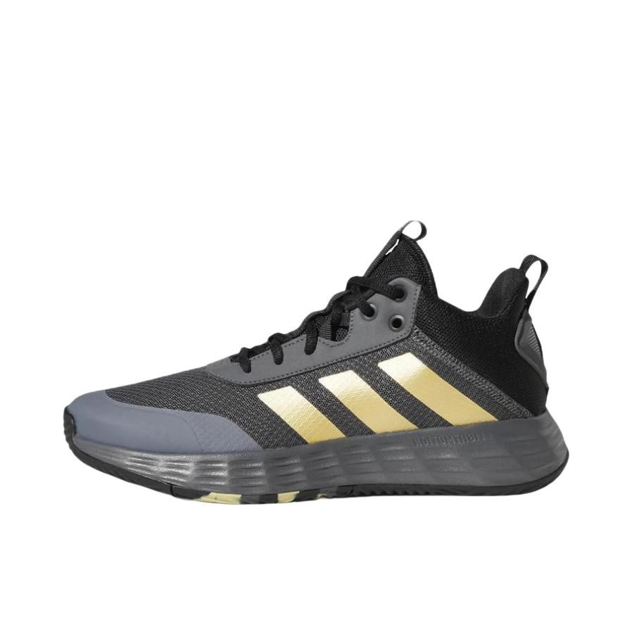 推荐商品：adidas OwnTheGame 2.0 篮球鞋 缓震回弹防滑耐磨健身时尚百搭实战训练 黑色/金色/灰色