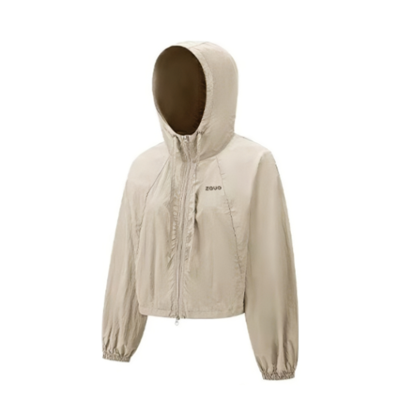 推荐商品：zauo 纯色透气连帽防晒衣 女装 24007SWM 卡其