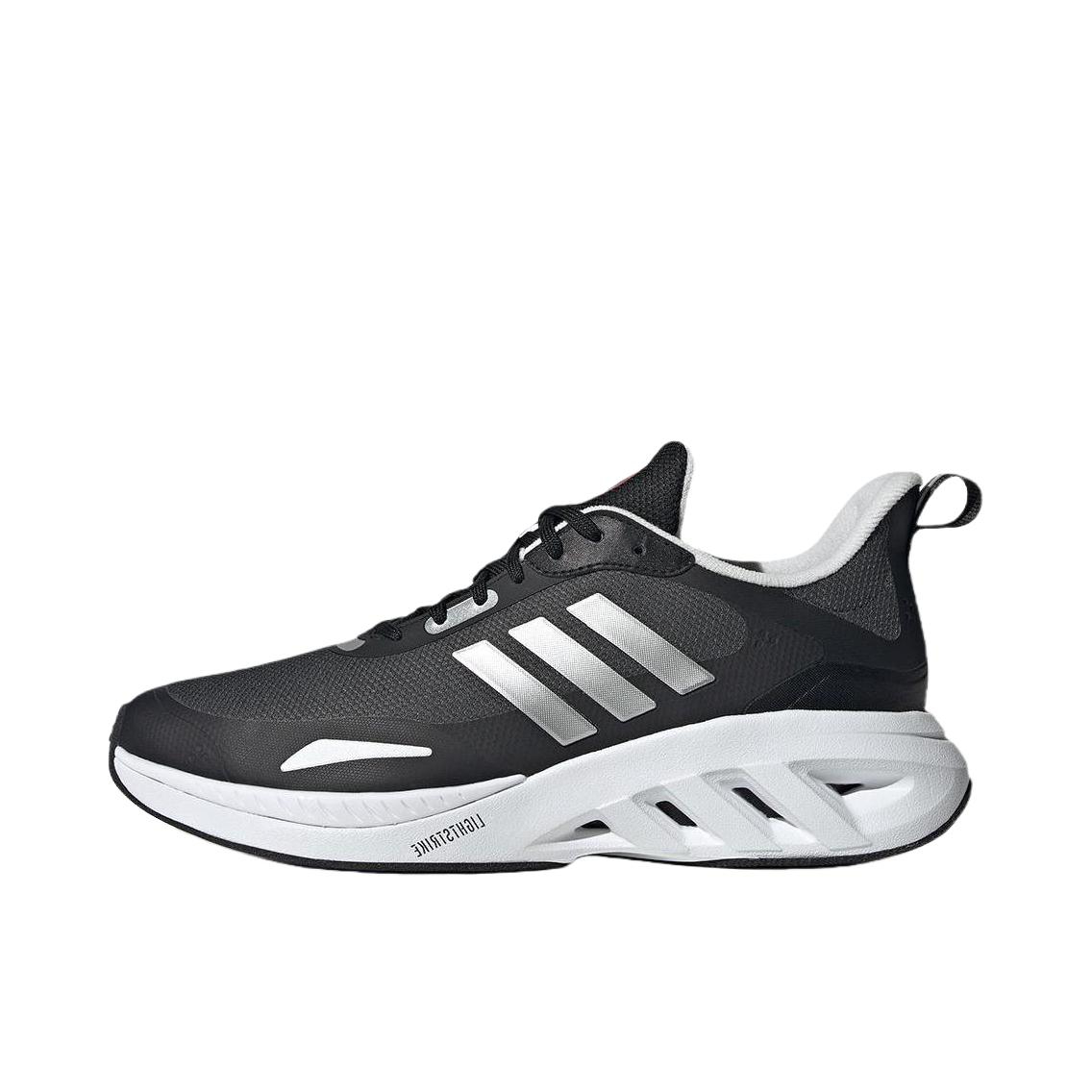 推荐商品：adidas All Day Power 透气 耐磨防滑 舒适轻便 轻运动 合成革 织物 网面 跑鞋 黑色