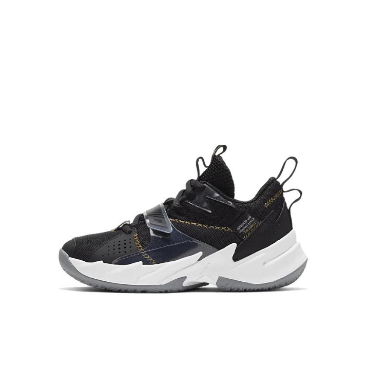 推荐商品：Jordan Why Not Zer0.3 防滑耐磨 轻便透气 舒适百搭 儿童篮球鞋 小童/黑色/白色/金色