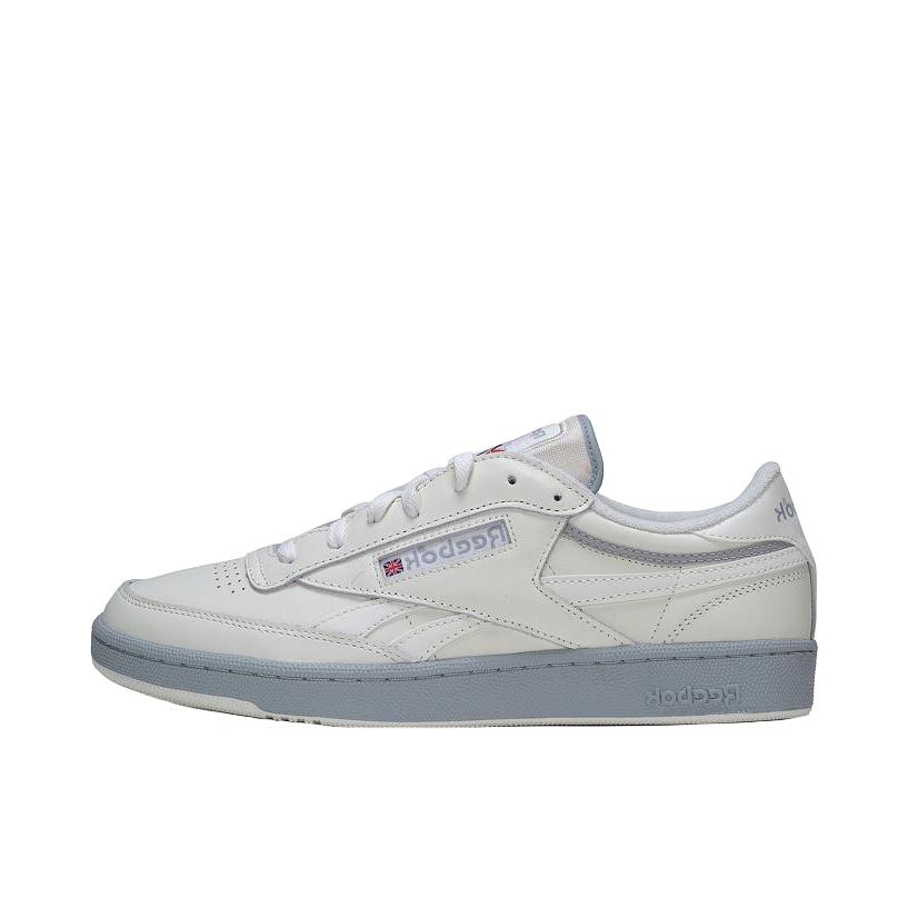 推荐商品：Reebok/锐步 Club C Revenge 合成革 复古简约 透气 防水 德训鞋 板鞋 白色/灰色/蓝色