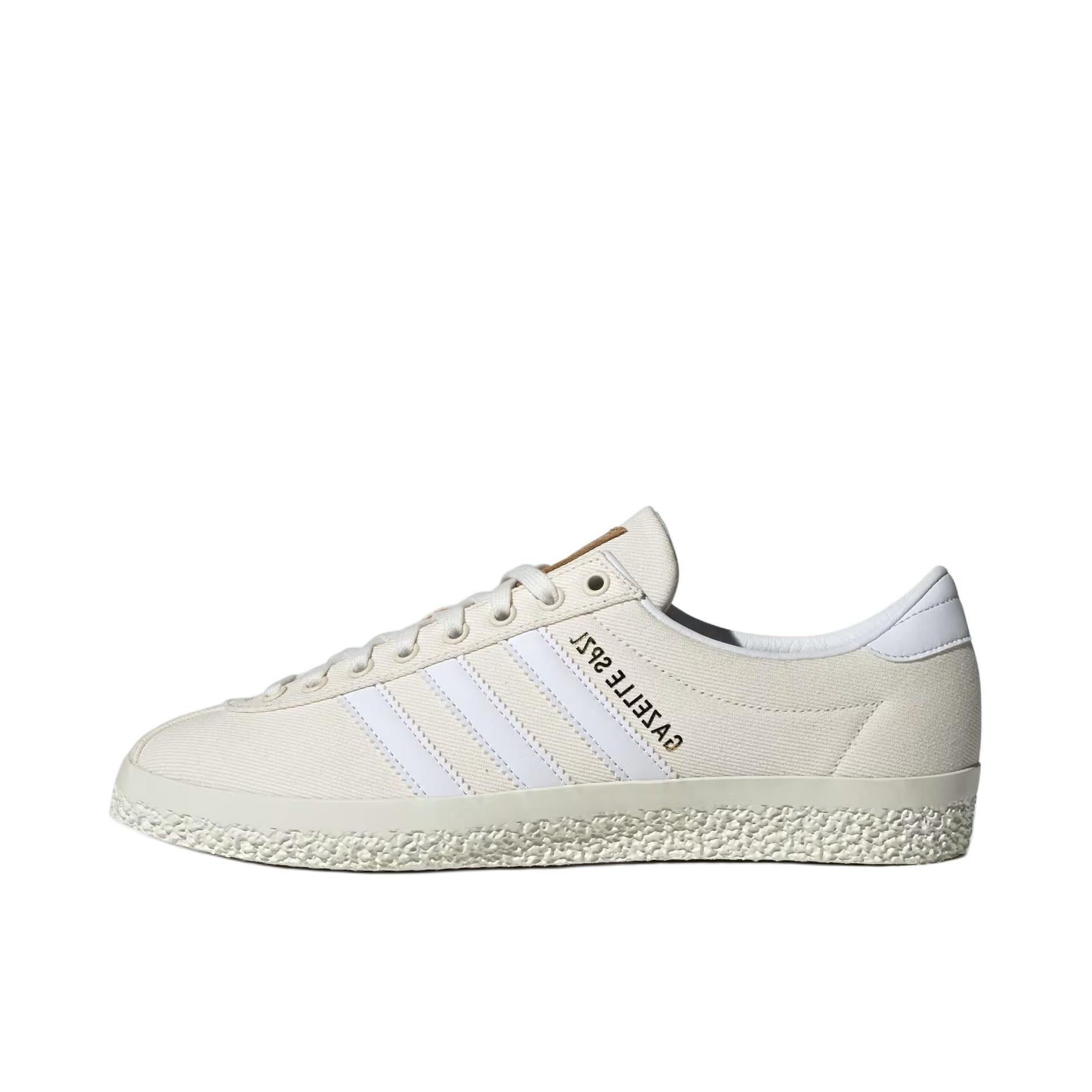 推荐商品：adidas Originals Gazelle T头鞋 德训鞋 板鞋 轻便复古薄底舒适百搭减震耐磨贴合圆头 Spezial联名/米白/金色