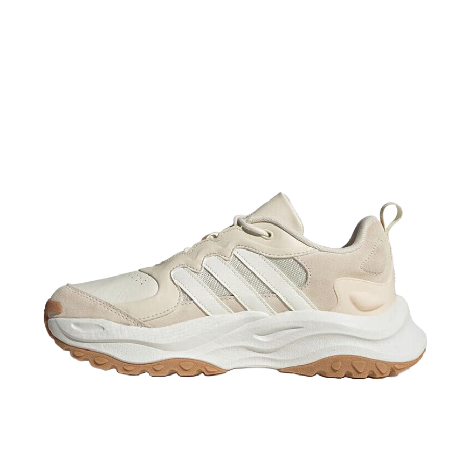 推荐商品：adidas Maxxwavy 跑鞋 缓震耐磨厚底增高织物回弹 米白色