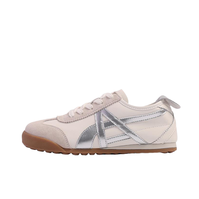 推荐商品：AQUASCUTUM 软底轻便 低帮 简约 德训鞋 运动休闲鞋 AS0643205 女款/米色/银色 