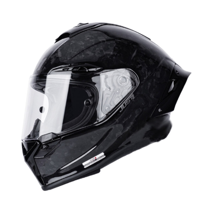 推荐商品：JUST1 J-GP R 四季通用 全盔 复合纤维 单镜片 碳纤维 大尾翼 防雾 摩托车头盔