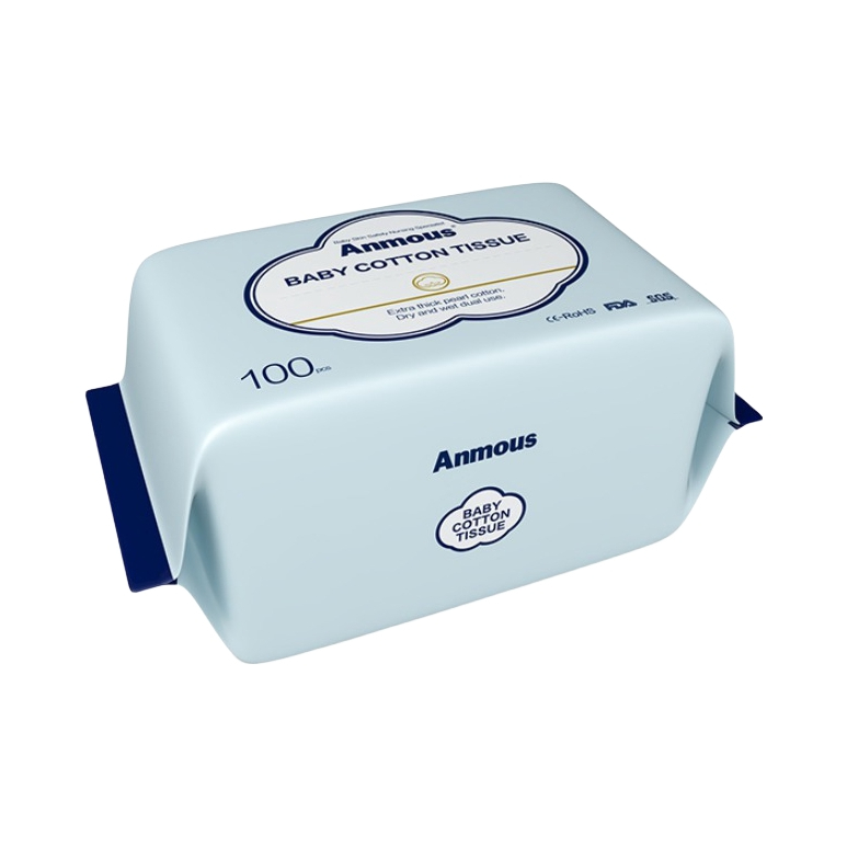 推荐商品：安慕斯/anmous 婴儿干湿两用手口屁专用珍珠纹棉柔巾加大加厚擦脸巾非湿巾抽取抽取式非可用可用棉柔巾悬挂式蓝包非棉柔巾