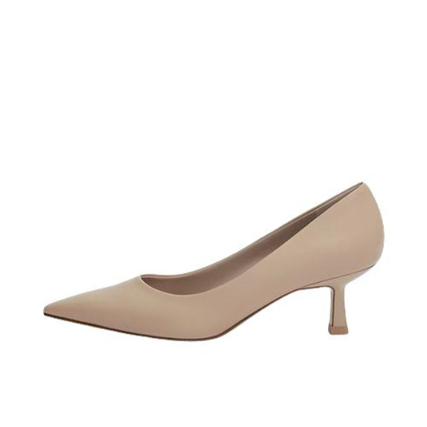 推荐商品：CHARLES＆KEITH 亮面尖头 细跟 纹理 小ck 婚鞋 高跟鞋 CK1-60361352 肉色