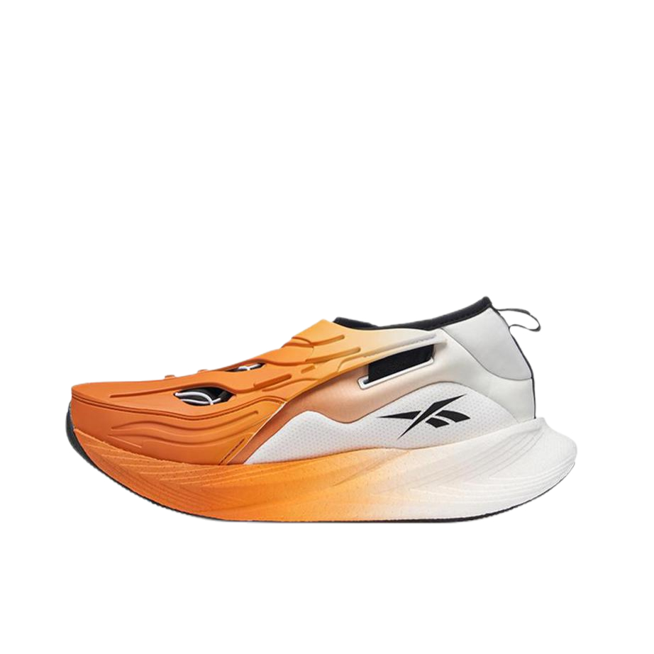 推荐商品：Reebok/锐步 Floatride Energy Argus X 跑鞋 太空机能风减震回弹防滑耐磨舒适碳板休闲运动一脚蹬合成革训练 橙色/白色