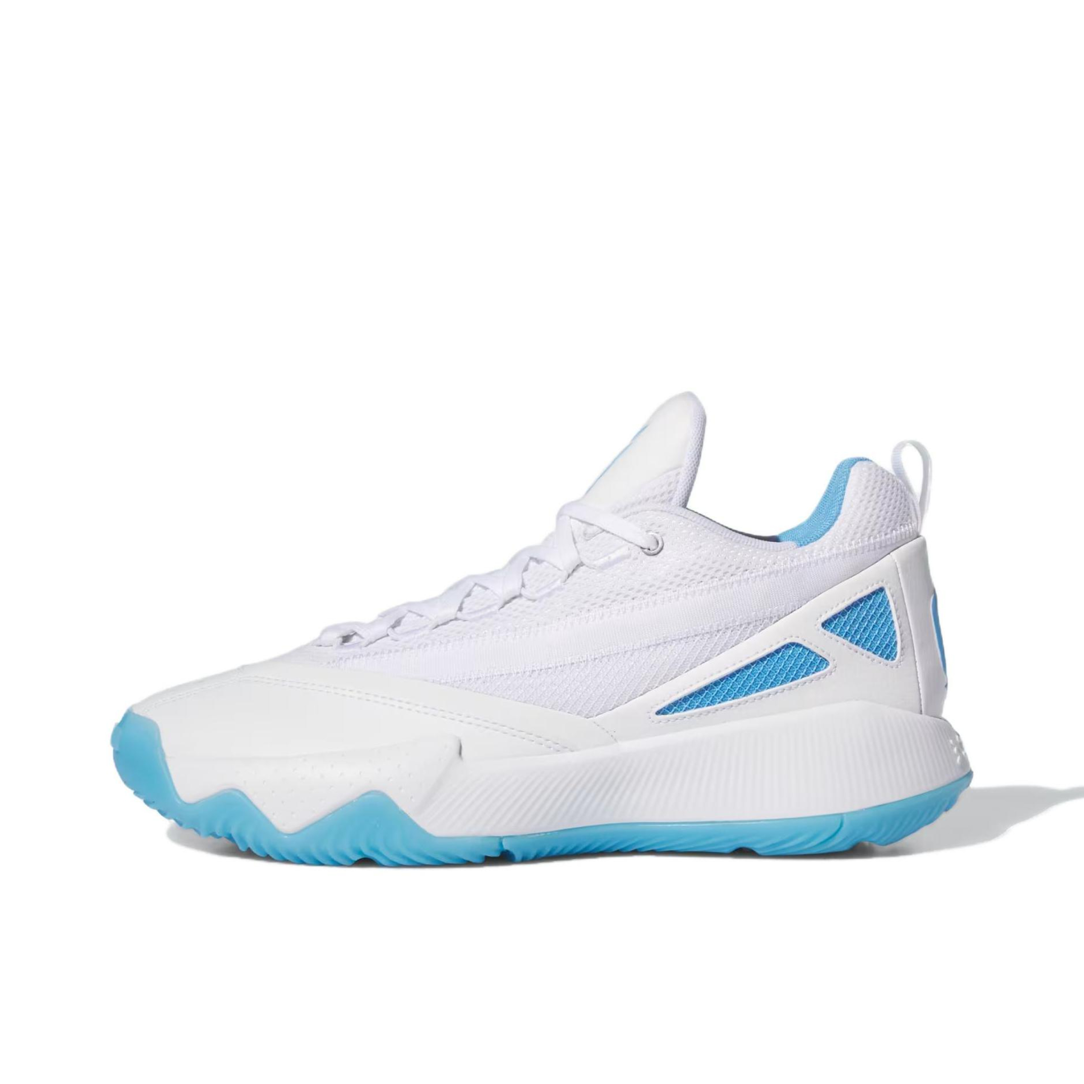 推荐商品：adidas Dame Certified 2.0 篮球鞋 防滑耐磨舒适减震圆头支撑 白色/蓝色 