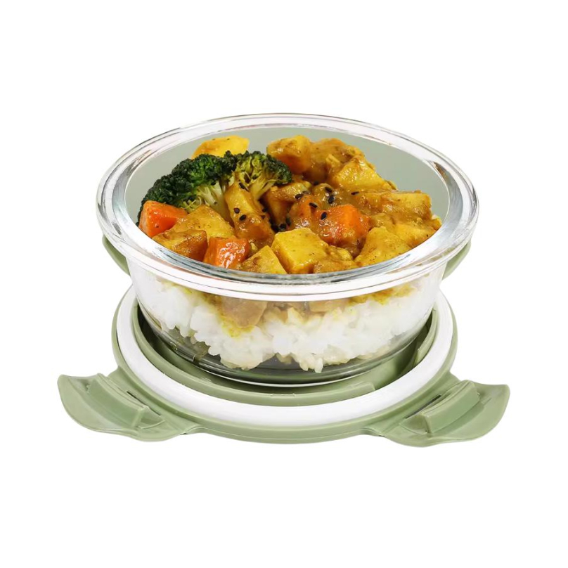 推荐商品：创得 圆形 420ml 高硼硅 耐热玻璃饭盒