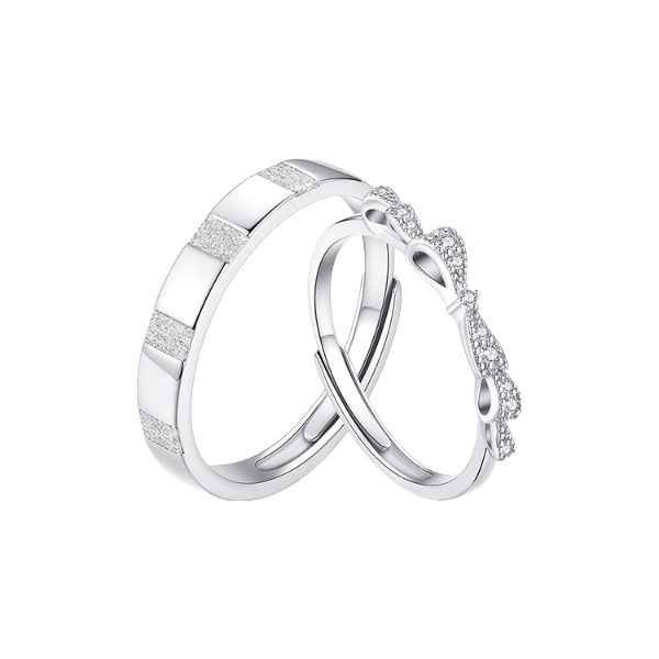 PARAS KORS 童话925银情侣戒指 Promise01 银色