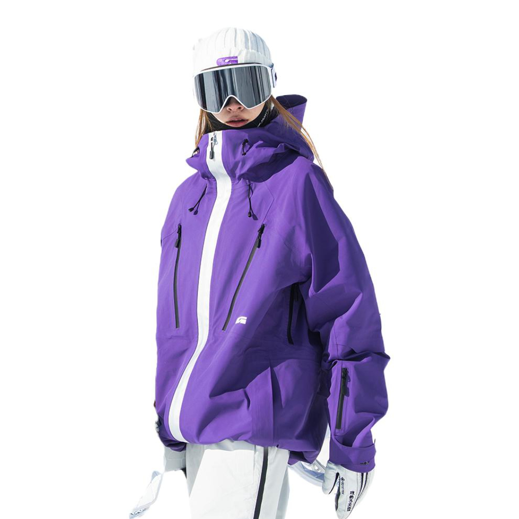 推荐商品：Gainax 防水透气分体聚酯纤维可拆卸滑雪服 GN243APW4039 电光紫