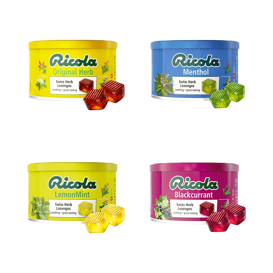 推荐商品：Ricola/利口乐 瑞士进口 润喉糖 薄荷糖 100g 罐装 多味组合