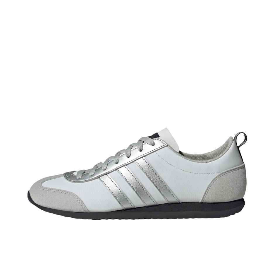 推荐商品：adidas VS JOG 2.0 T头鞋 德训鞋 赛车鞋 运动休闲鞋 薄底防滑耐磨舒适织物时尚百搭复古 晶白/金属银/灰色