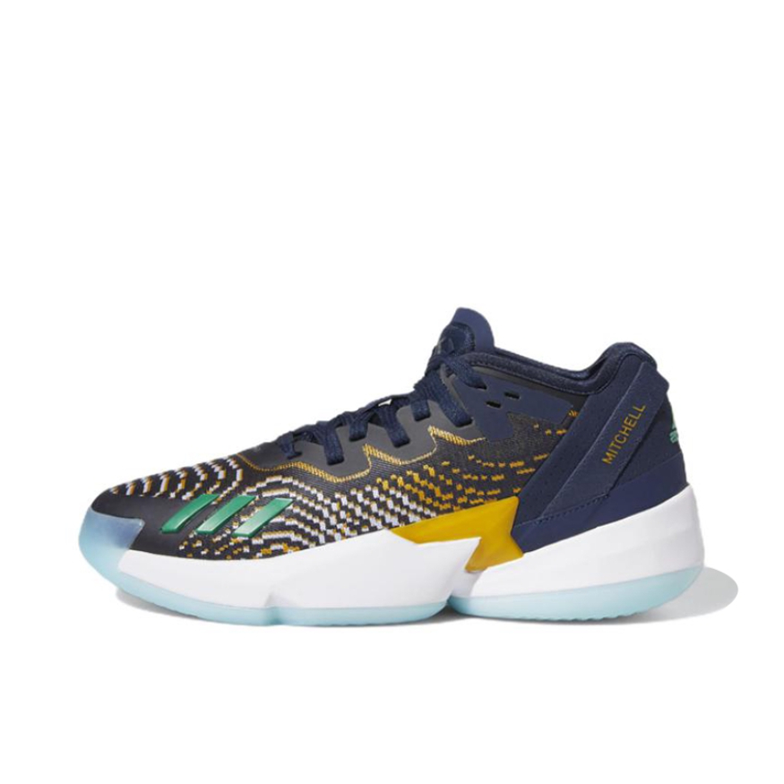 推荐商品：adidas D.O.N. Issue #4 米切尔4代 篮球鞋 减震回弹防滑耐磨实战包裹性支撑 深蓝色