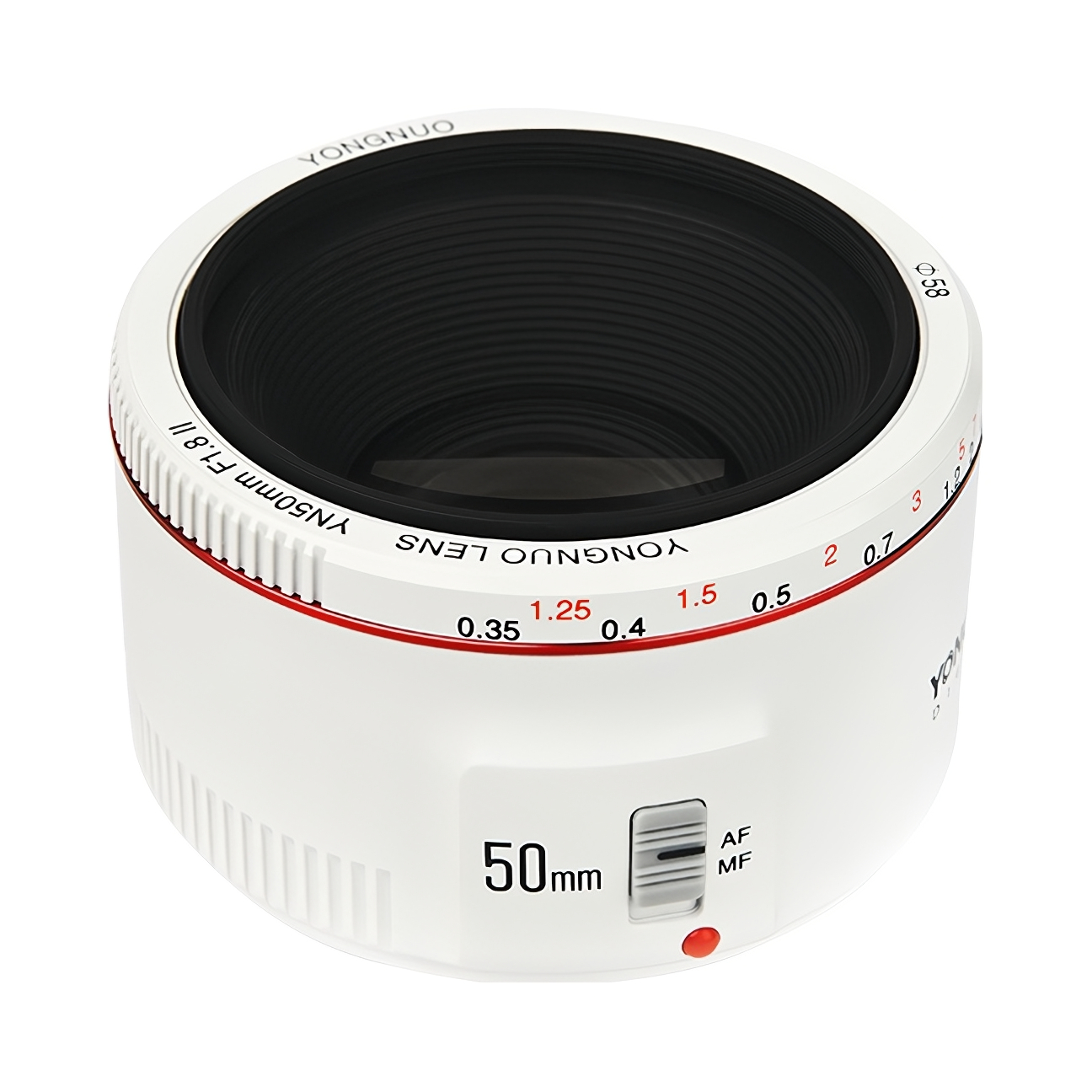 推荐商品：YONGNUO/永诺 YN50mm F1.8 II 全画幅人像镜头 EF卡口 定焦 小痰盂 大光圈 自动对焦 半画幅 二代