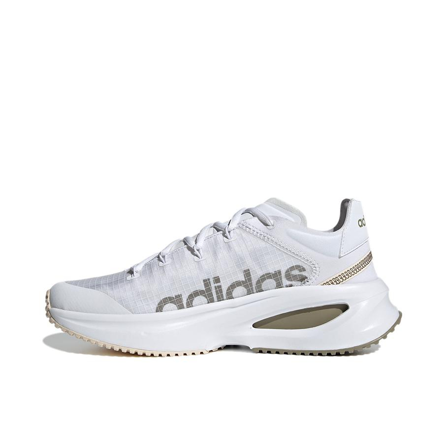 推荐商品：adidas Fluidflash 防滑耐磨 轻便透气 舒适 复古 休闲运动 跑鞋 白/灰/米黄