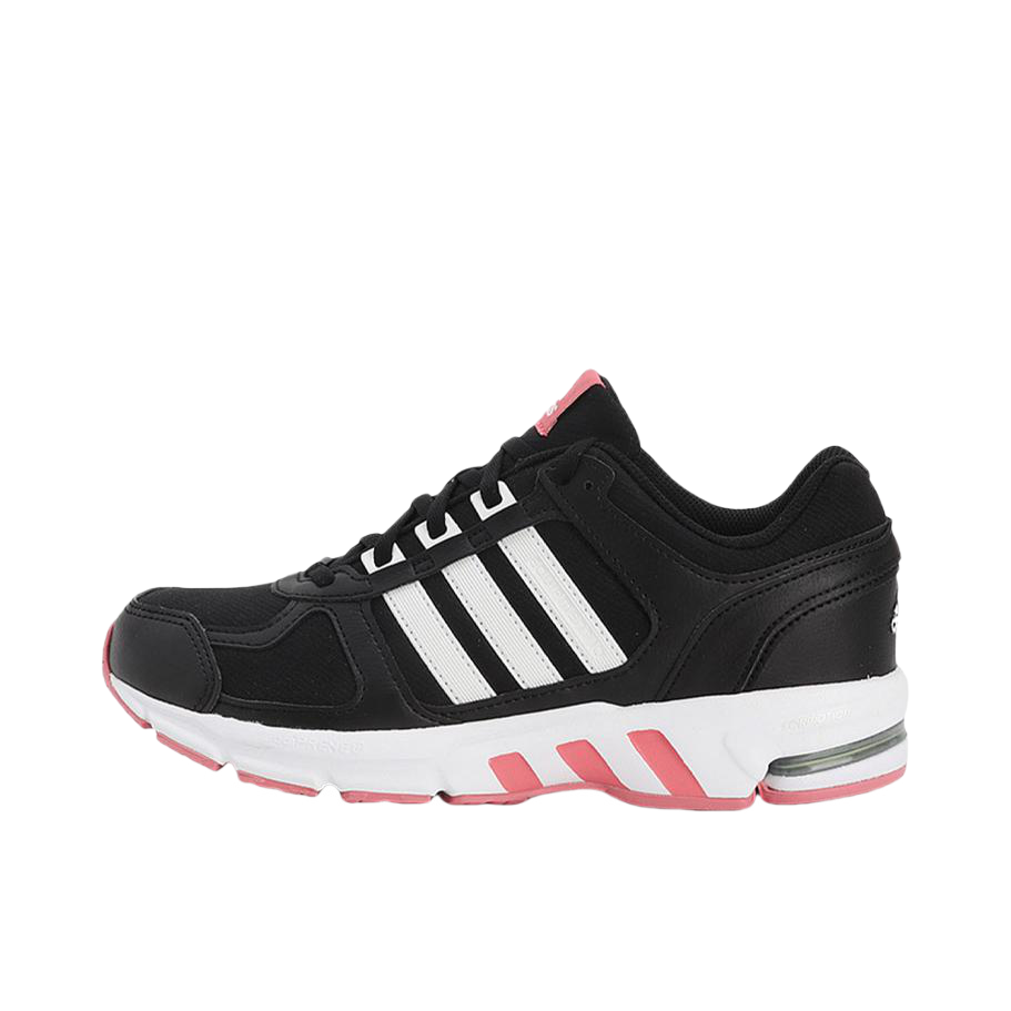 推荐商品：adidas Equipment 10 跑鞋 防滑耐磨网面透气缓震回弹织物合成革碳板气垫防水轻运动 女款/黑色/白色/粉色