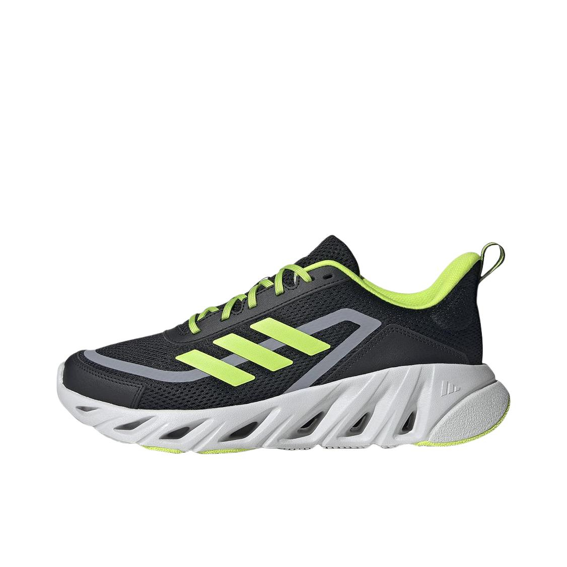 推荐商品：adidas ALL DAY BOOM 跑鞋 透气网面运动 黑色/黄色