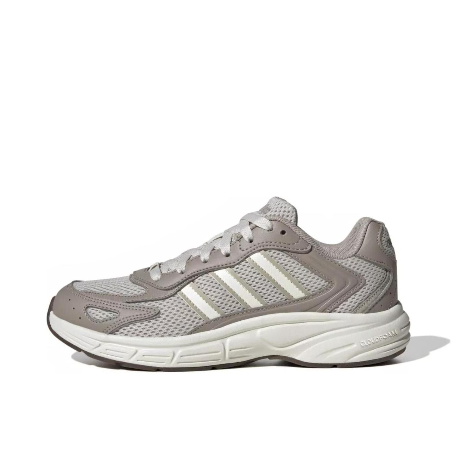 推荐商品：adidas ECLYPTIX 2000 跑鞋 系带低帮透气防滑耐磨合成革圆头 女款/矾土棕/汉玉白/蒸汽灰