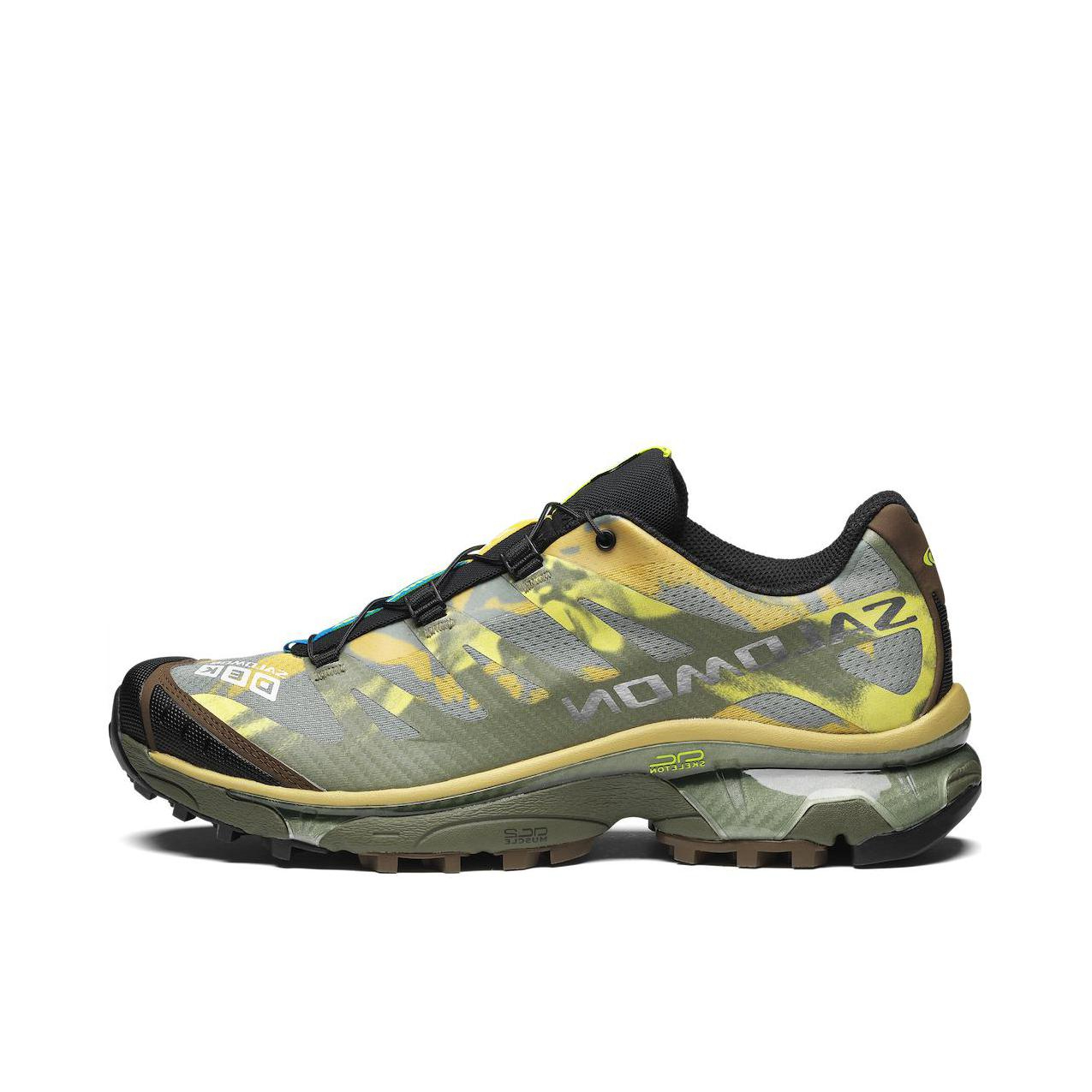 推荐商品：Salomon/萨洛蒙 XT-4 OG 包裹性 减震回弹 网布透气 防滑耐磨 越野 户外休闲鞋 绿色/黄色