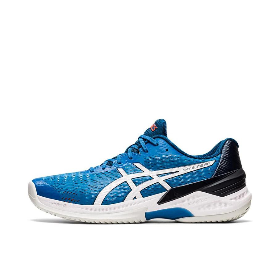 推荐商品：Asics/亚瑟士 Sky Elite FF 防滑耐磨 舒适轻便 透气 排球鞋 蓝色/白色