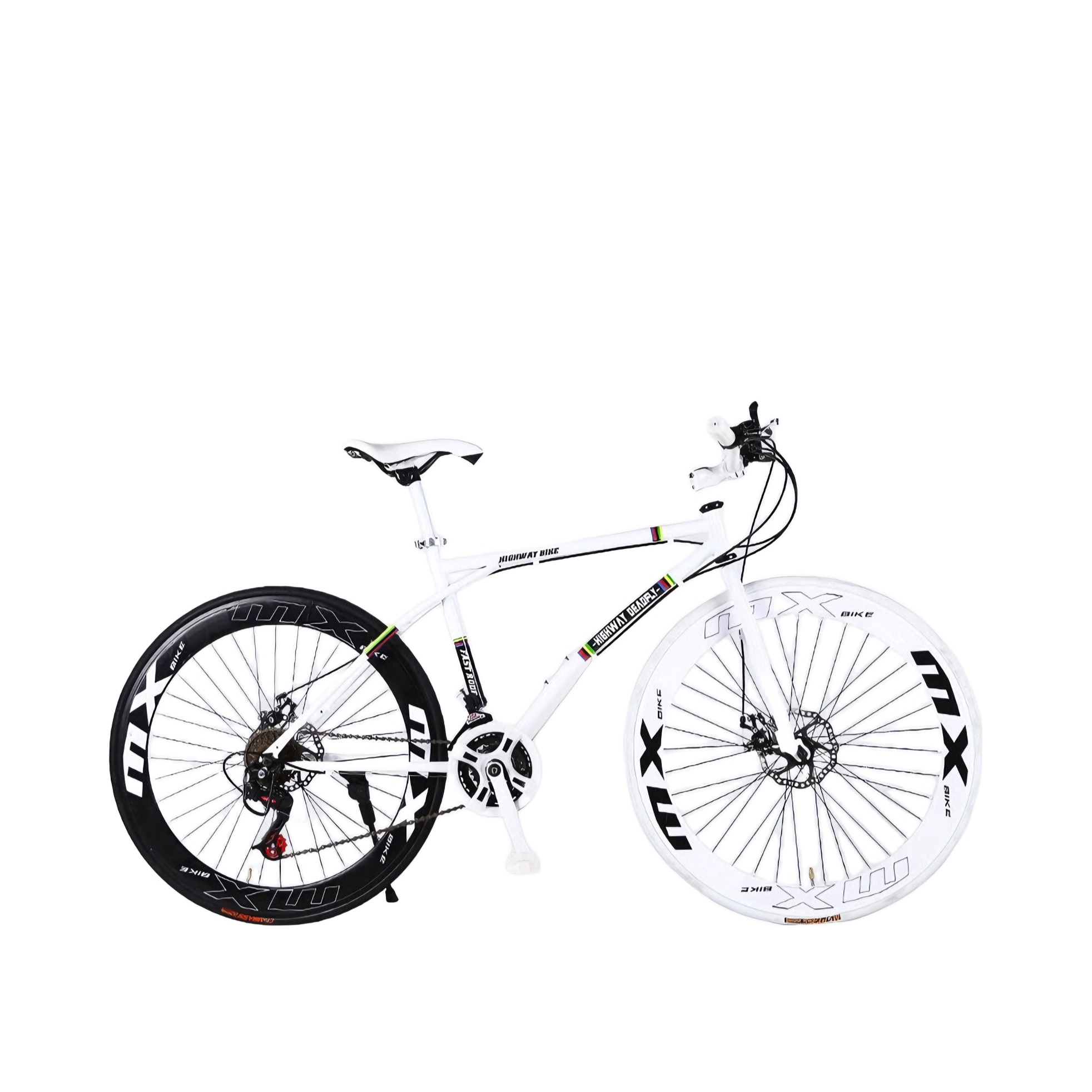 推荐商品：EG7 高碳钢 变速 死飞 轻便 破风 公路车