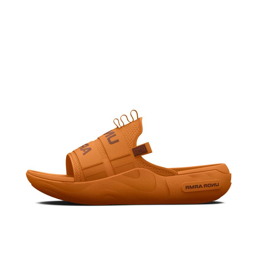 推荐商品：Under Armour/安德玛 Alpha 2.0 轻便透气 防滑耐磨 舒适 缓震 软底外穿 一字 时尚百搭 沙滩涉水 休闲运动 拖鞋 橙色