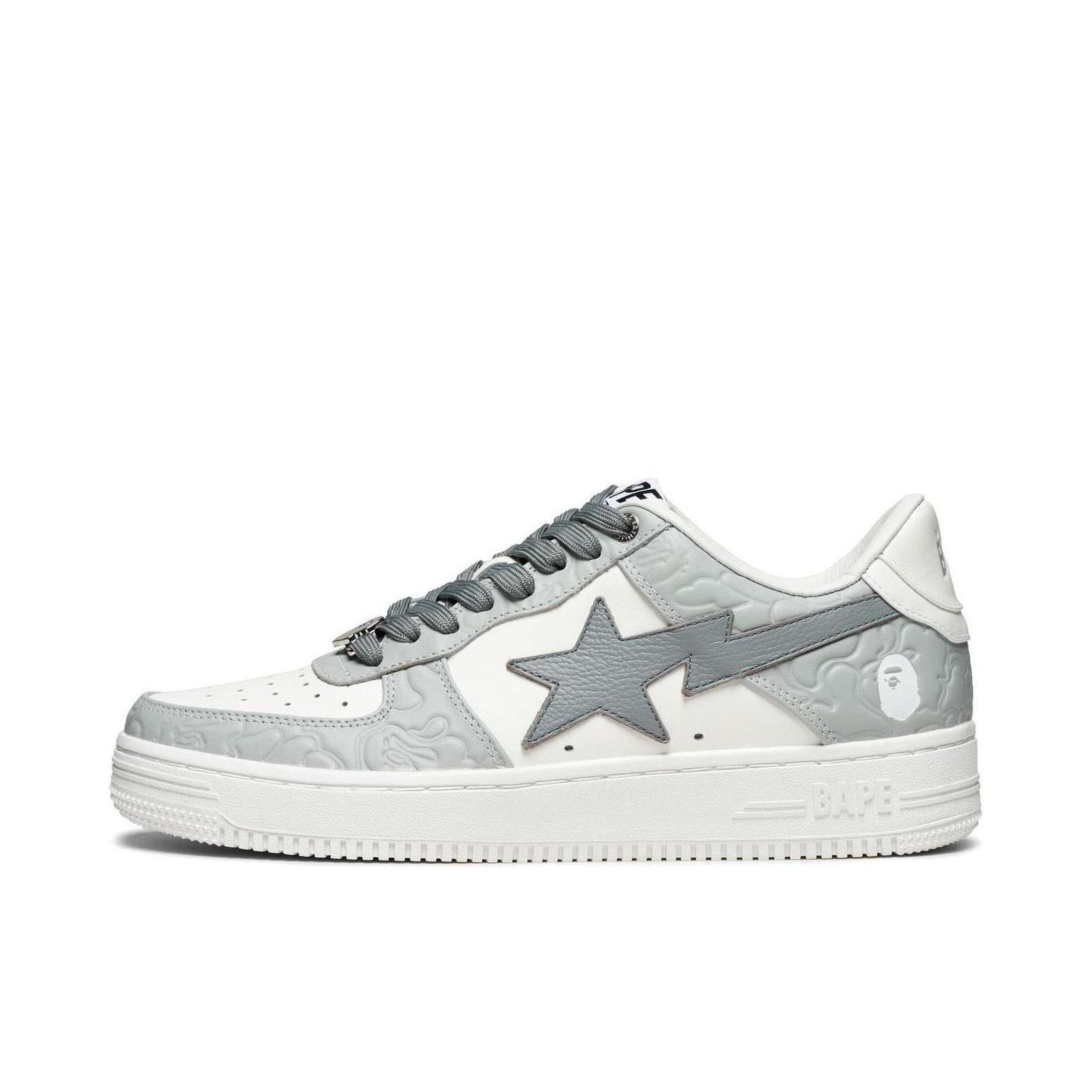 推荐商品：Bape STA 板鞋 减震防滑低帮平跟系带 灰色