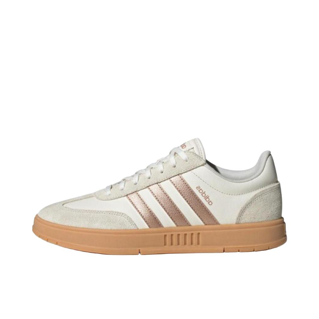 推荐商品：adidas NEO Gradas T头鞋 德训鞋 板鞋 防滑耐磨复古透气舒适百搭轻运动 米色/白色/棕色