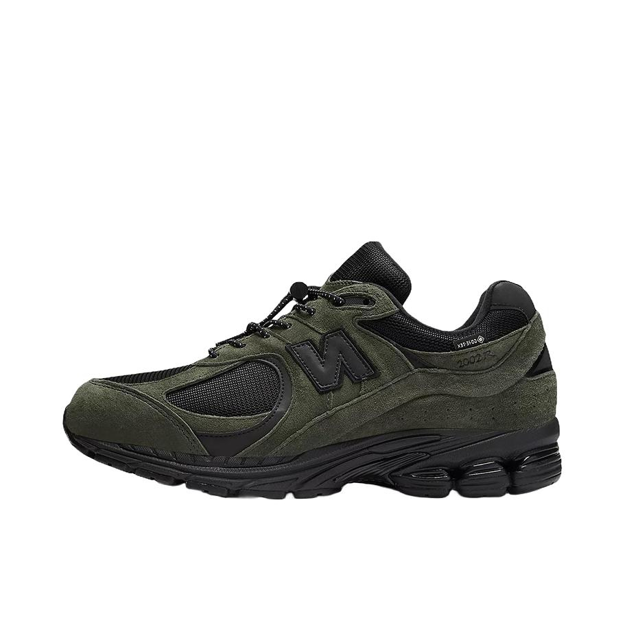 推荐商品：New Balance 2002R 跑鞋 缓震防滑耐磨透气复古拼接防水气垫慢跑支撑 松木绿