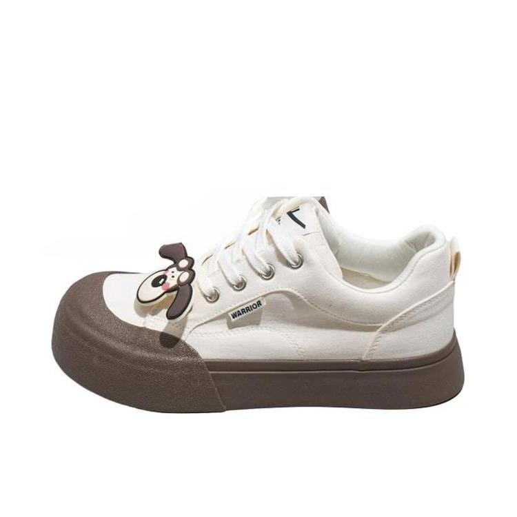 推荐商品：回力 美拉德 减震 大耳狗 耐磨 丑萌 帆布鞋 588 米色