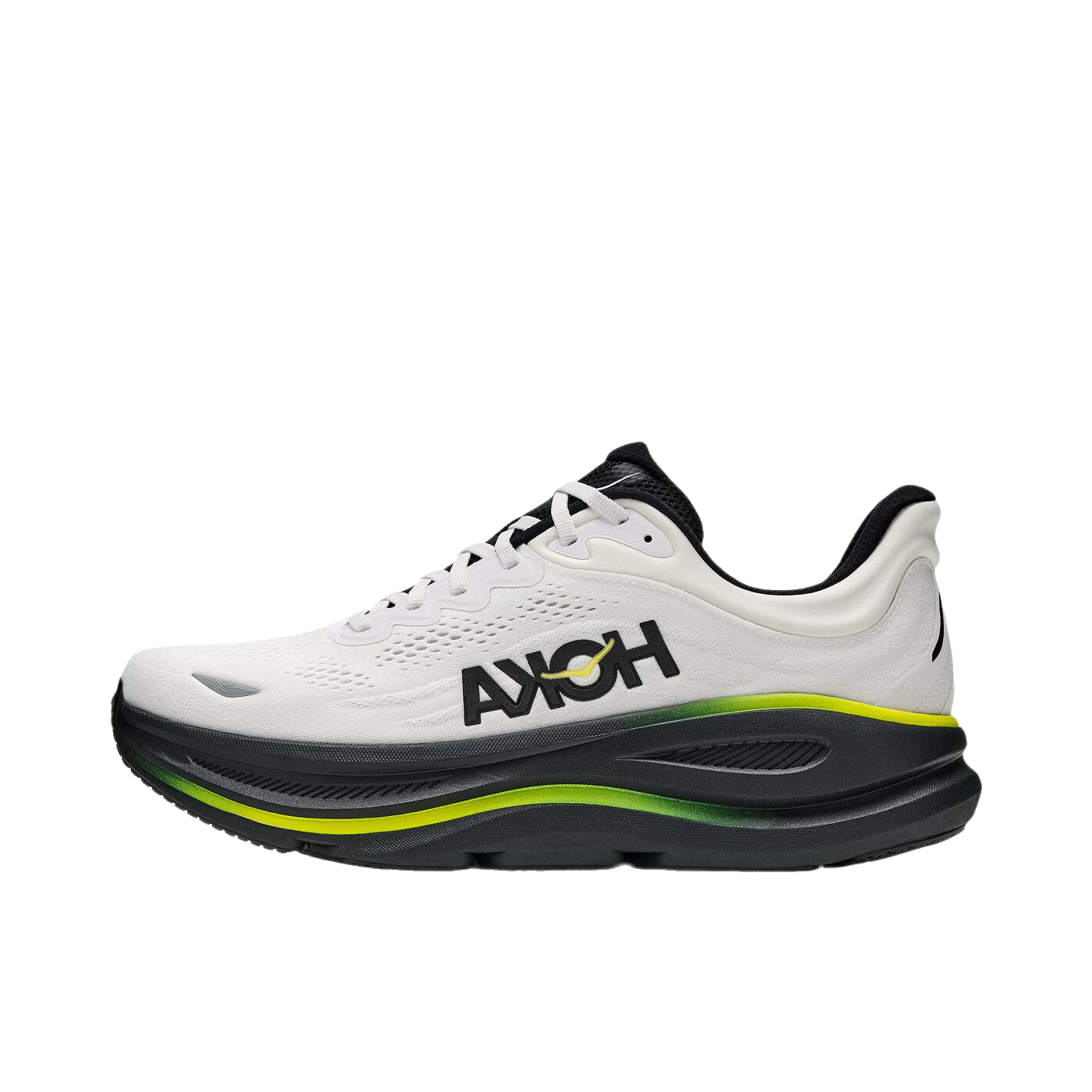 推荐商品：HOKA ONE ONE Bondi 9 越野跑鞋 防滑耐磨缓震透气低帮舒适百搭 白色/柑橘黄