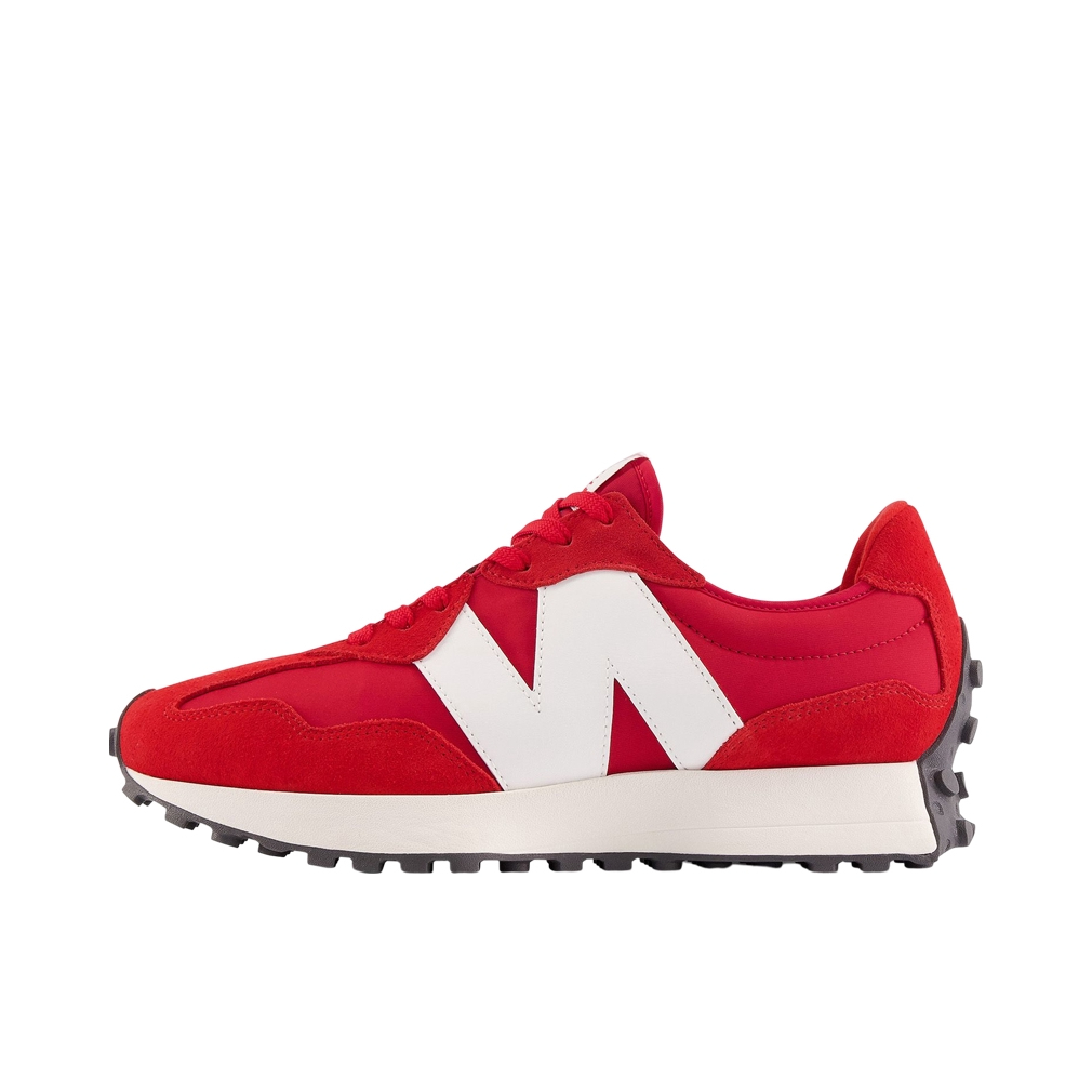 推荐商品：【IU同款】 New Balance 327 跑鞋 舒适复古防滑耐磨休闲透气减震拼接运动防水织物慢跑圆头 纯红色/白色