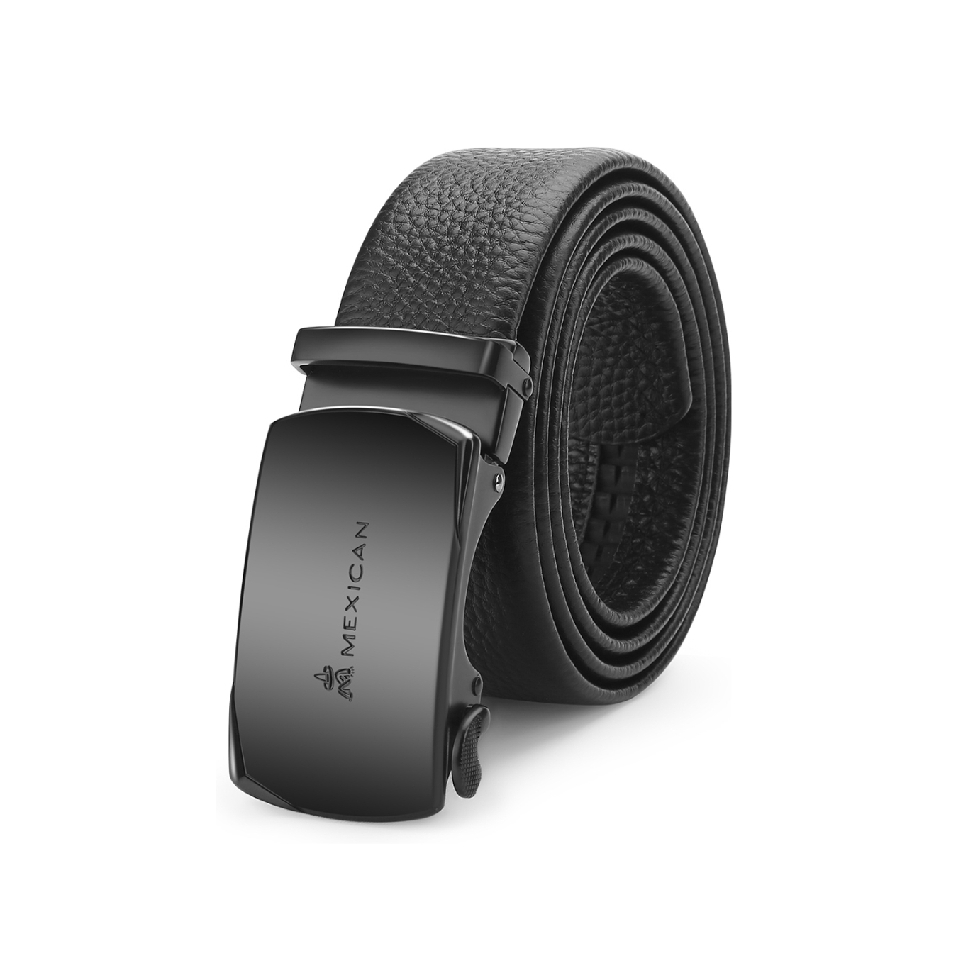 推荐商品：Mexican/稻草人 2023SS头层牛皮革自动扣皮带