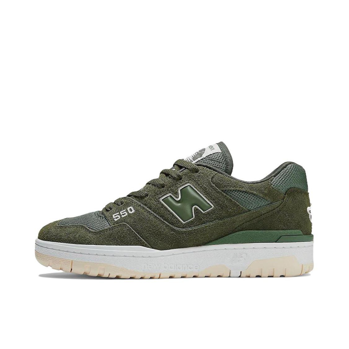 推荐商品：New Balance 550 复古 舒适 百搭 减震透气 防滑耐磨 潮流 运动休闲鞋 橄榄色