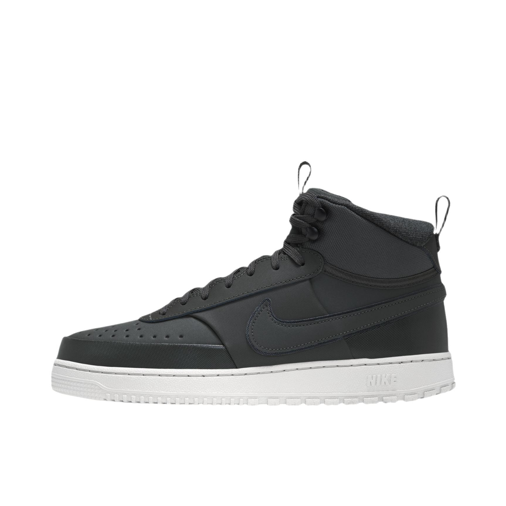 推荐商品：Nike Court Vision 板鞋 复古缓震抓地防滑轻便 高帮/新闻纸白/浅骨色/暗黑色