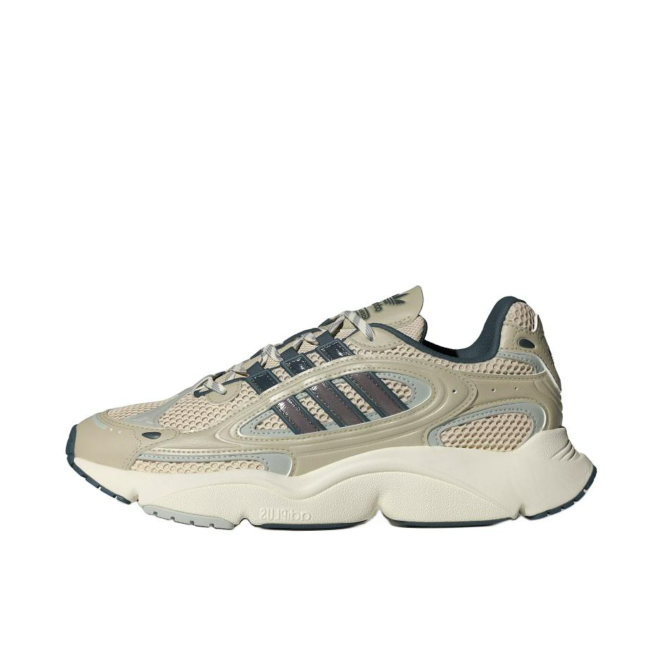 推荐商品：adidas Originals Ozmillen 舒适缓震 网面 防滑耐磨 复古 运动休闲鞋 老爹鞋 淡灰色/北冰洋蓝/矾土棕