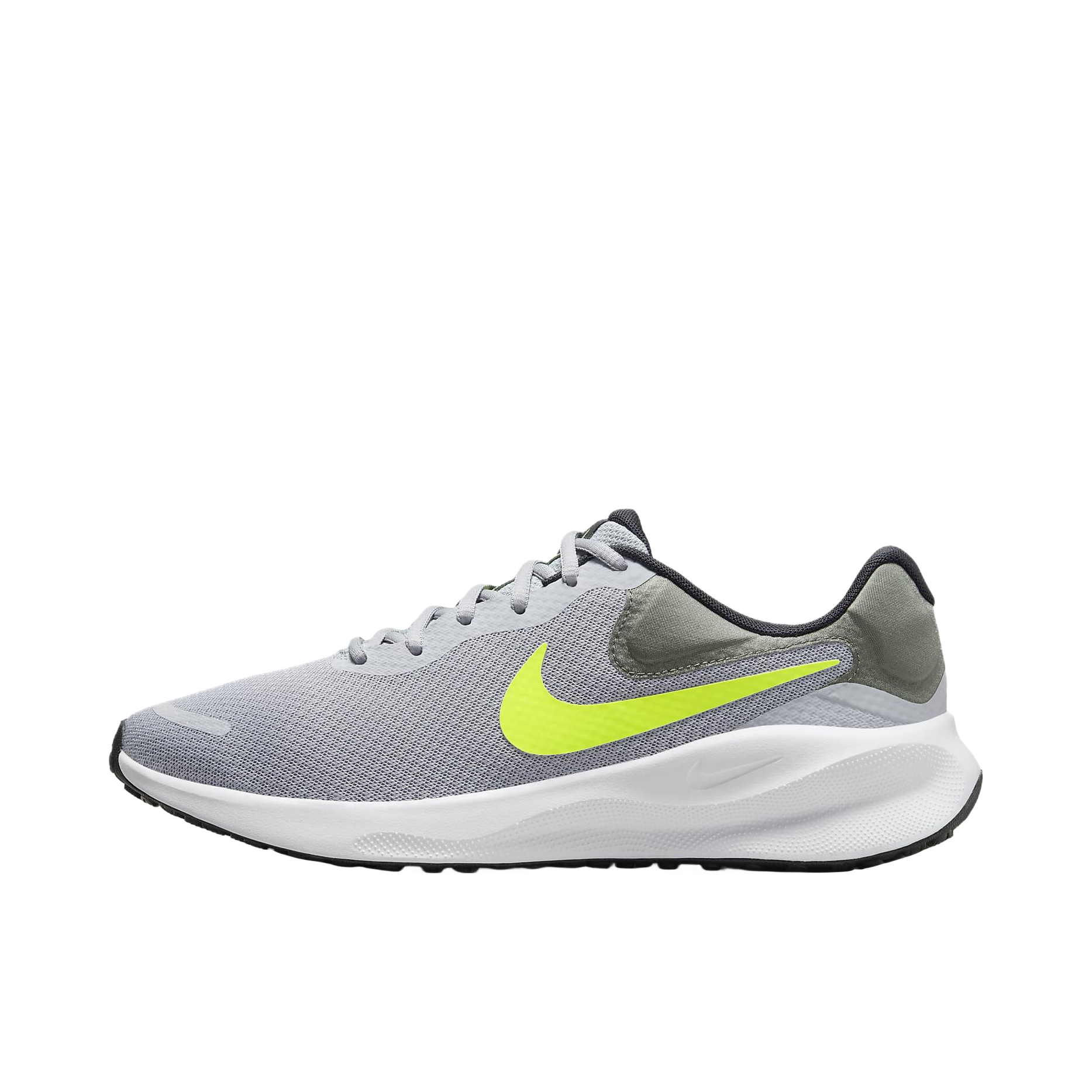 推荐商品：Nike Revolution 7 跑鞋 舒适百搭耐磨透气减震休闲运动支撑训练轻便易穿脱 灰色
