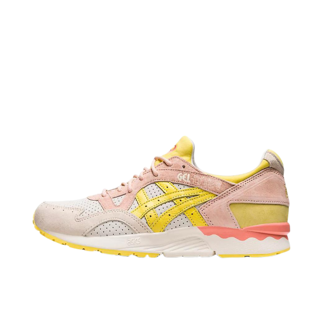 推荐商品：Asics/亚瑟士 Gel-Lyte V 跑鞋 减震回弹耐磨防滑舒适透气百搭时尚复古织物低帮 粉色/黄色