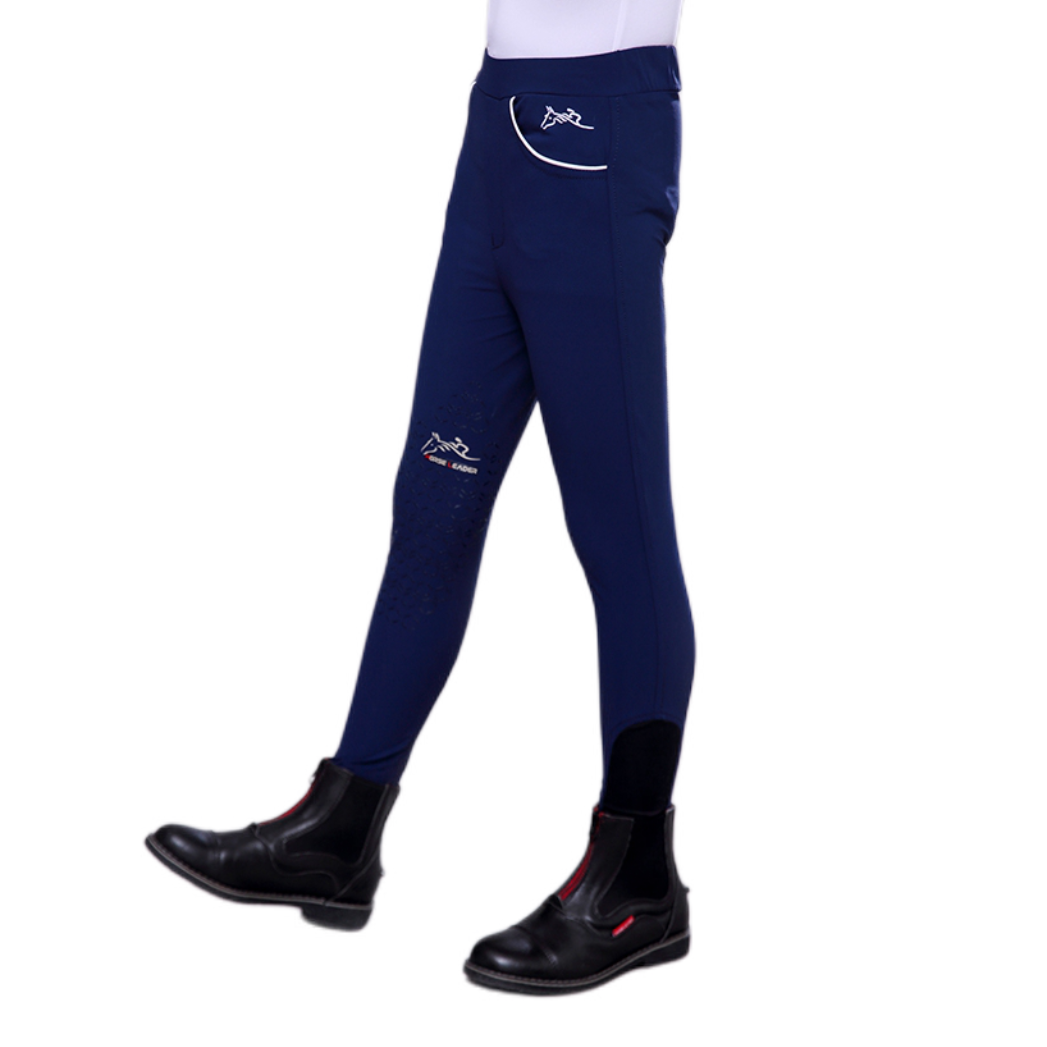 推荐商品：horseleader童装 速干透气硅胶纯色运动长裤 中大童 CKH6100 超薄款/藏青 