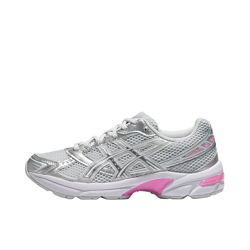 推荐商品：Asics/亚瑟士 Gel-1130 跑鞋 防滑耐磨缓震抓地织物网布透气复古马拉松短跑贴合圆头千禧风 女款/银色/粉色