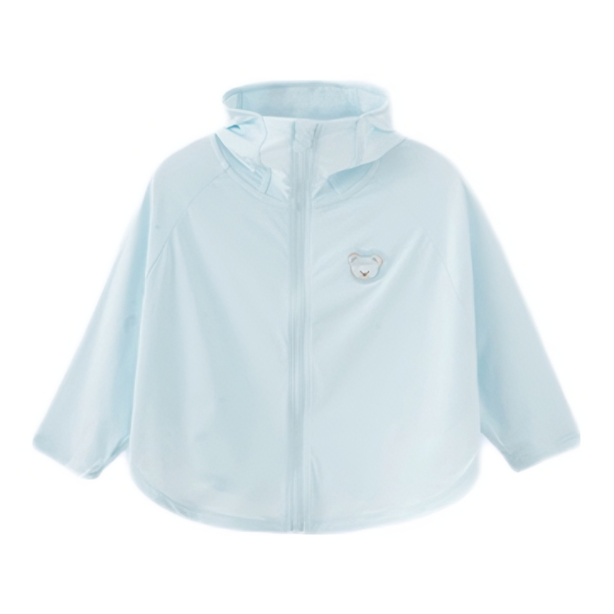 推荐商品：pawinpaw童装  透气速干印花斗篷连帽防晒衣 中大童 PCJME2391E 小童款/蓝