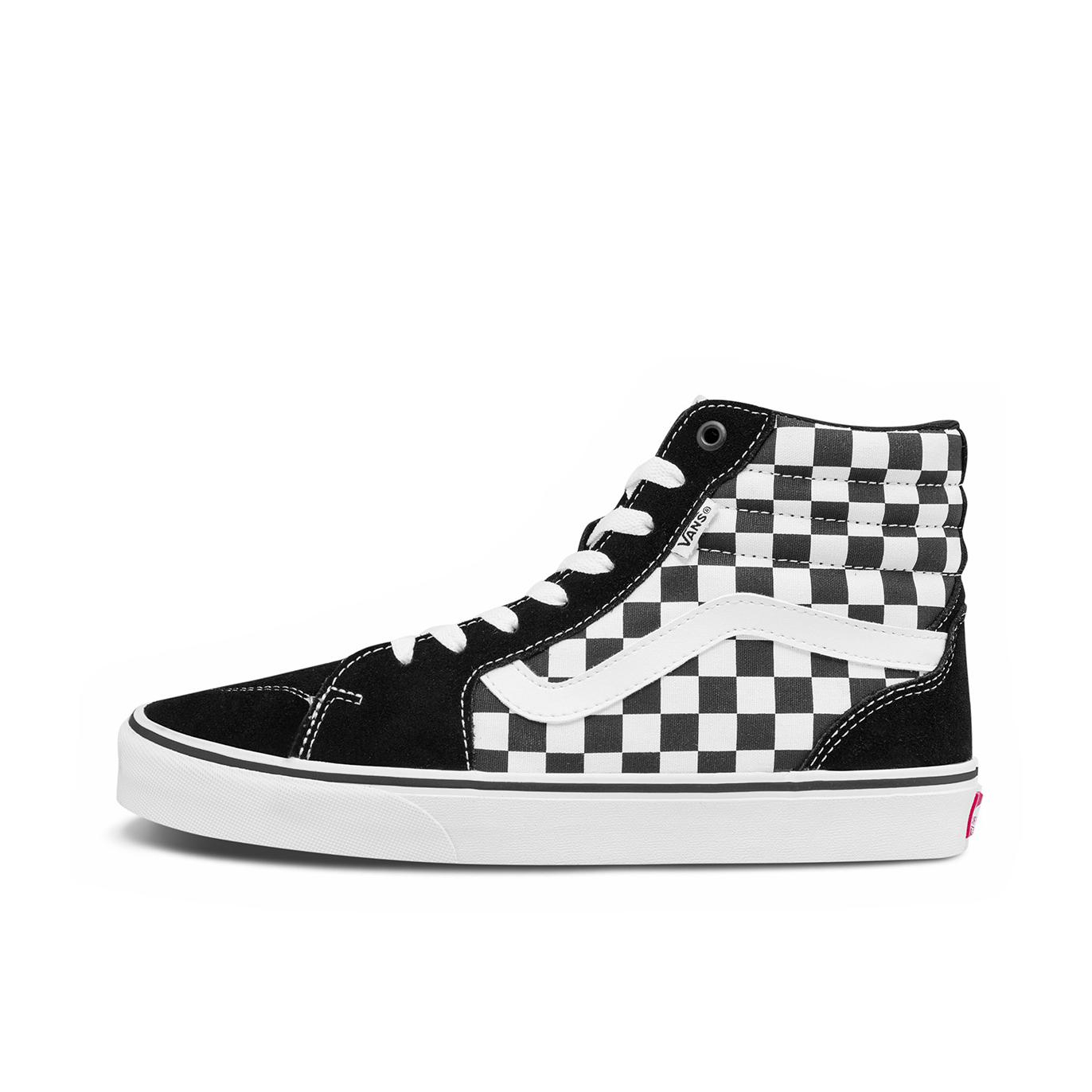 推荐商品：Vans/范斯 Filmore 高街风 防滑耐磨 轻便透气 舒适 百搭潮流 复古 简约美式 帆布鞋 板鞋 黑白Hi