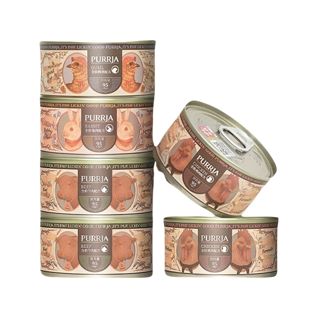 推荐商品：Purrja/扑呀 经典系列混合口味猫咪主食罐增肥营养无谷湿粮