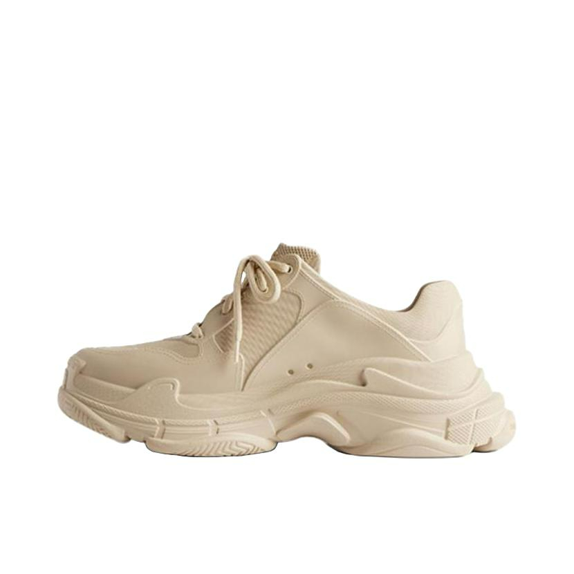 推荐商品：Balenciaga 巴黎世家 Triple S MOLD 低帮 舒适轻便 圆头 老爹鞋 女款/米色